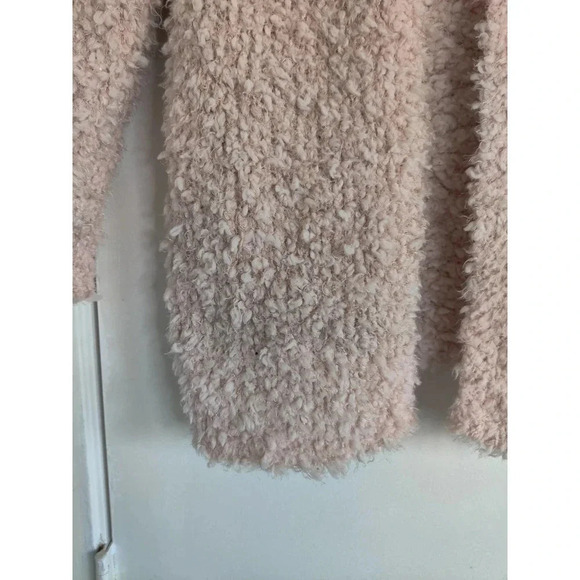 Zara Girls Sherpa Light Pink Open Jacket Cardigan with Pockets Sz 13-14 - Picture 5 of 9